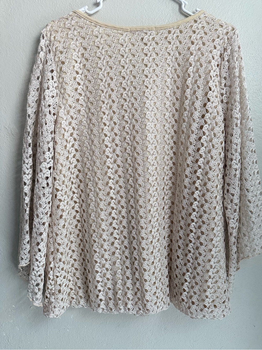 ROZ & ALI Beige Crochet Lace Boho Top Plus Size Boutique
Style XL - Picture 4 of 8